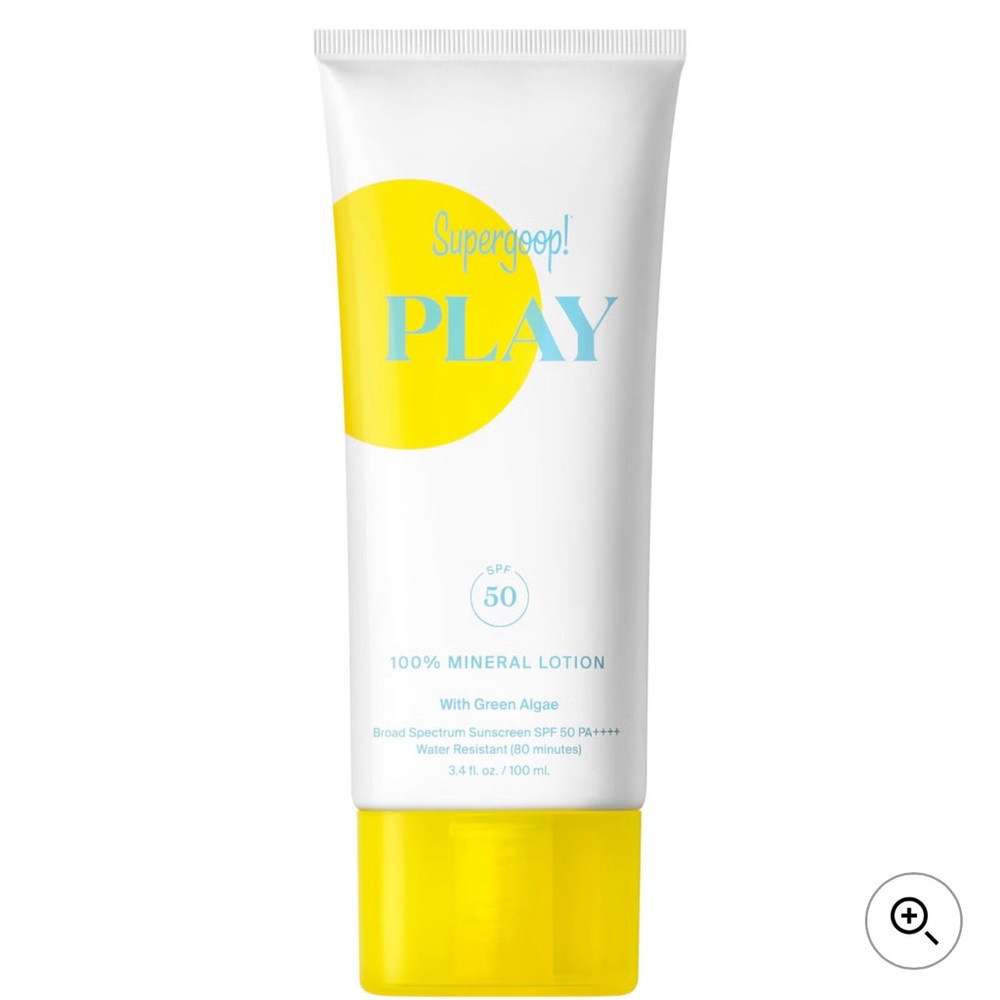 New Unopened Supergoop Play 30 SPF Mineral Lotion w/ Green Algae Water Resistant